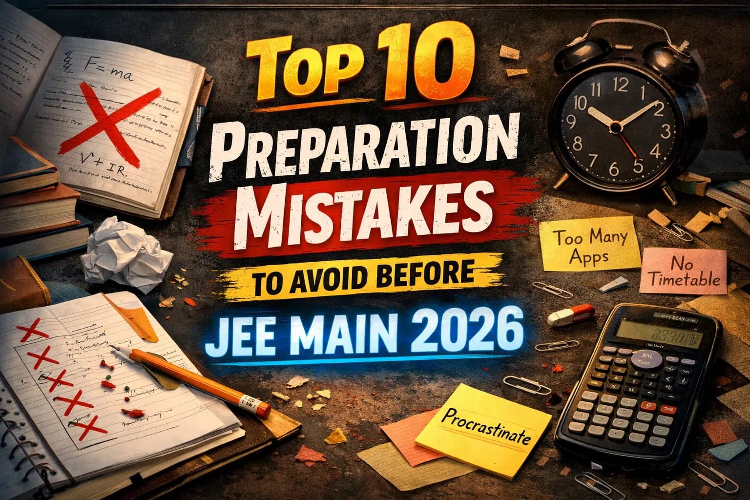 Top 10 Preparation Mistakes to Avoid Before JEE Main 2026