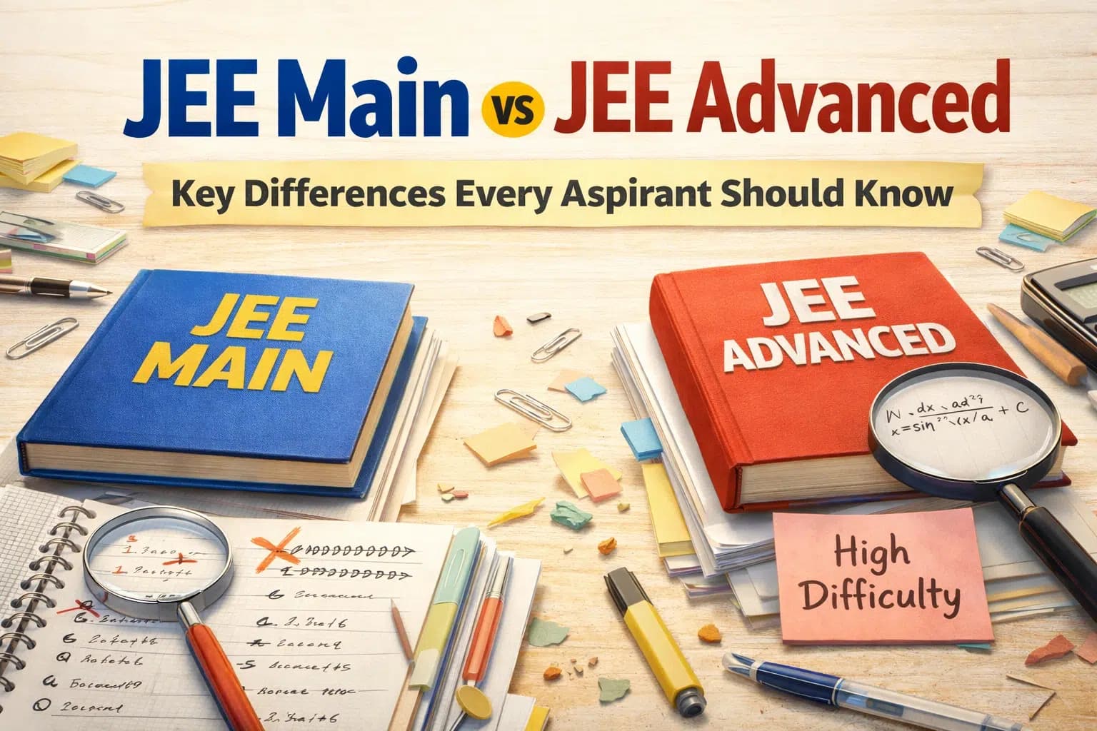 JEE Main vs JEE Advanced: Differences