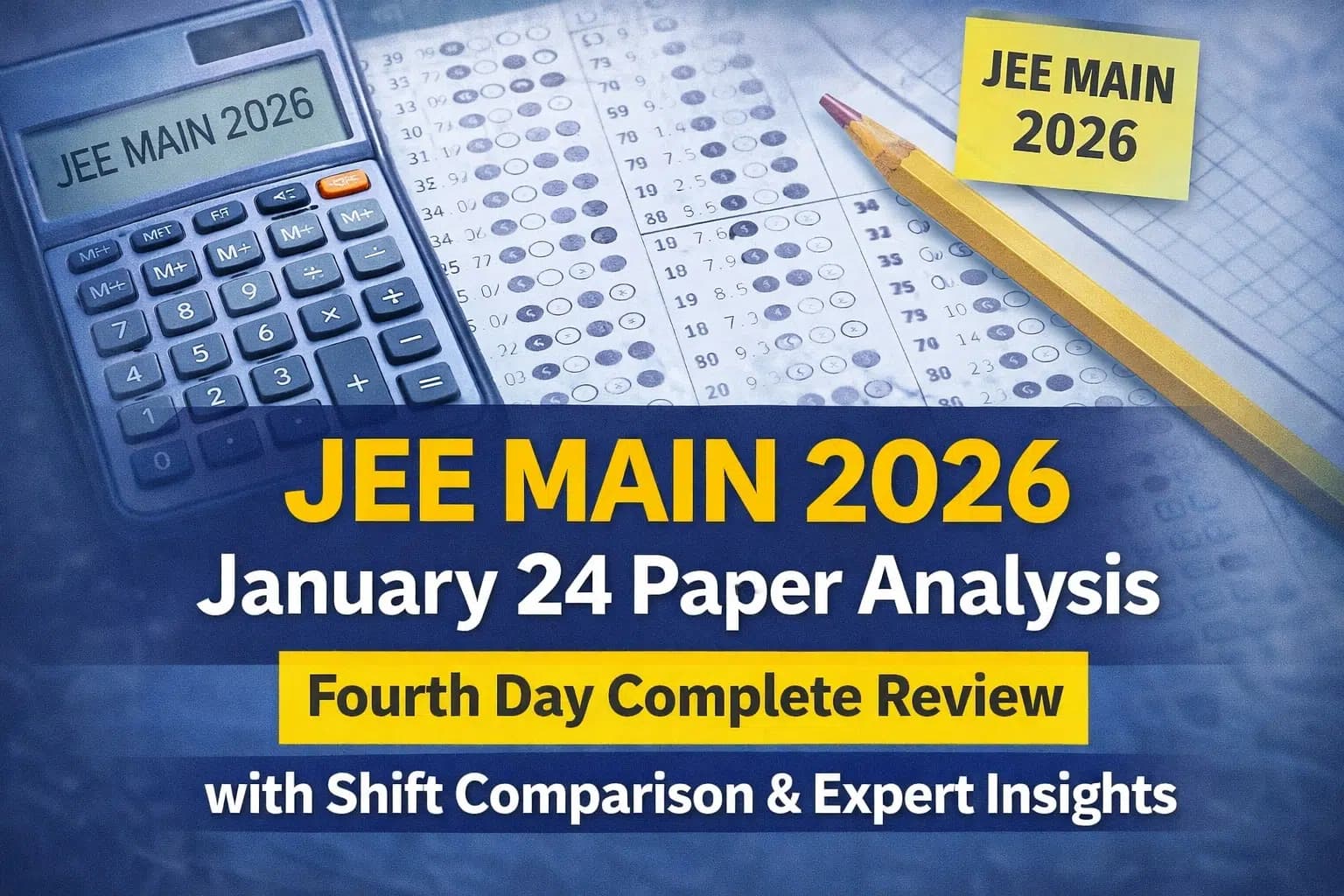 JEE Main 2026 January 24 Paper Analysis: Fourth Day Complete Review with Shift Comparison & Expert Insights